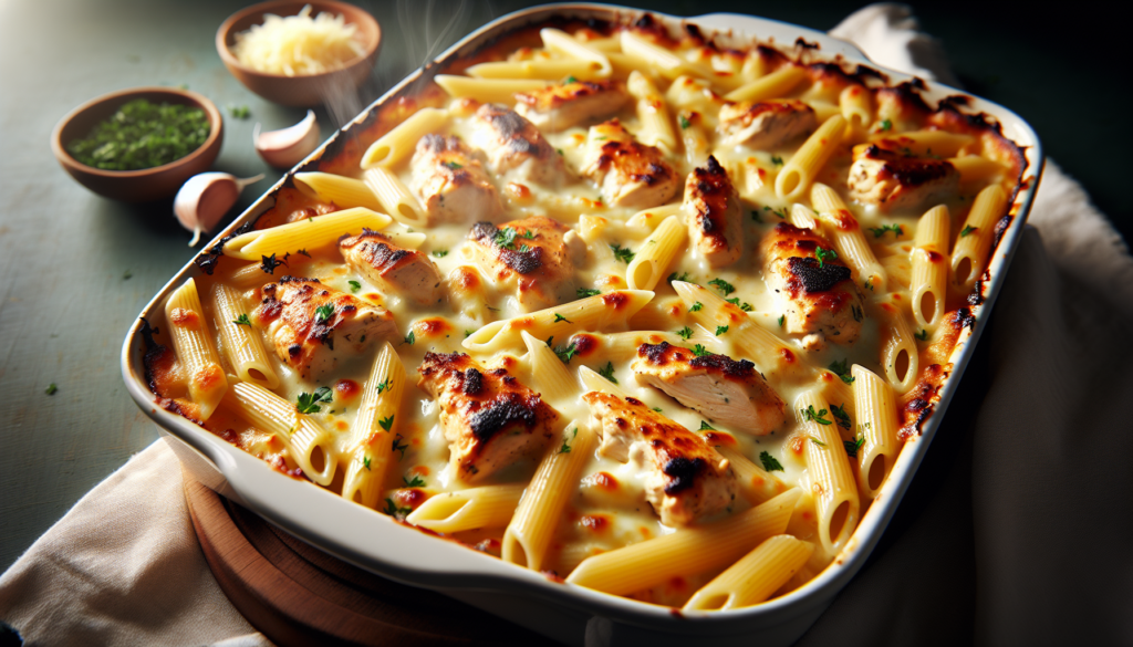 Cheesy Chicken Alfredo Pasta Bake